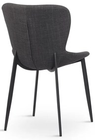 Tmavosivá jedálenská stolička Ross – Unique Furniture