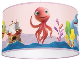 Detské závesné svietidlo Lola, 1x plastové tienidlo so vzorom, p