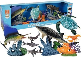 LEAN Toys Sada morských živočíchov s pohyblivými prvkami
