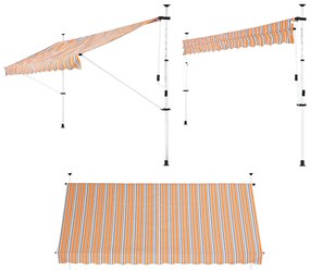InternetovaZahrada Markíza 400 cm - oranžová/modrá