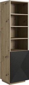 Regál Asha 50 cm - artisan / čierny mat