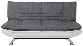 Dizajnová rozkladacia sedačka Alun, 196 cm, svetlosivá / biela