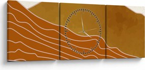 Obraz - Spacefrog design hory N⁰1 (s hodinami) (90x30 cm)