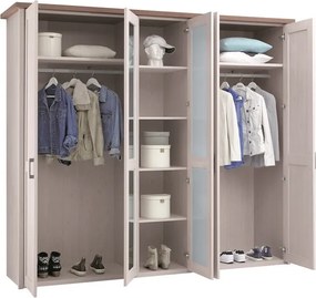 Šatníková skriňa Luca, 5-dverová