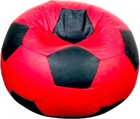 Sedací vak futbalová lopta XXL TiaHome - červeno čierna
