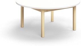 Stôl DECIBEL, Ø1200x530 mm, akustický HPL - biela