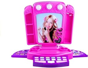 LEAN Toys Toaletná súprava Kozmetika Zrkadlo Svetlá Ružová