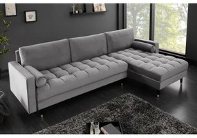 Rohová sedacia súprava 40273 Cozy - Zamat Šedá  - Komfort-nábytok