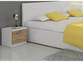 Nočný stolík TOD biela/dub artisan