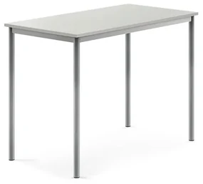 Stôl BORÅS, 1200x700x900 mm, laminát - šedá, strieborná