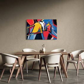 Obraz - Abstrakcia mužov (90x60 cm)