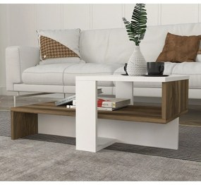 Konferenčný stolík Chain White and Walnut