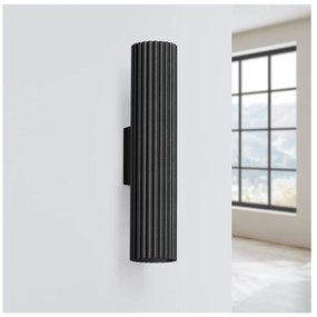 Čierne nástenné svietidlo Gleam – Sollux