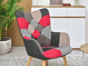 Kreslo Nutri (patchwork + čierna). Vlastná spoľahlivá doprava až k Vám domov. 1110348