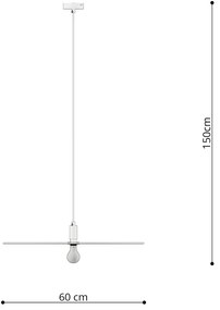 Závesné svietidlo Sirkel, 1x čierne drôtené tienidlo, (fi 60 cm)