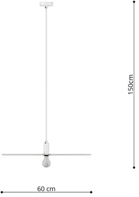 Závesné svietidlo Sirkel, 1x čierne drôtené tienidlo, (fi 60 cm)