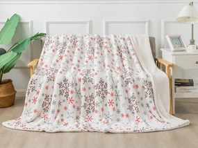 XPOSE® Mikroplyšová  deka SNOWFALL  s baránkom 140x200 cm