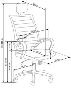 Kancelárska stolička MIRI čierna/biela