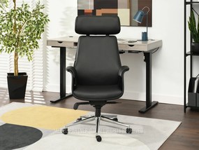 Kreslo Lionel (čierna + chrómová). Akcia -35%. Vlastná spoľahlivá doprava až k Vám domov. 1110517