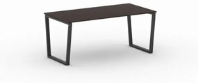 Kancelársky stôl PRIMO IMPRESS, čierna podnož, 1800 x 900 mm, wenge