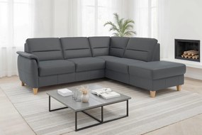 XXXLutz ROHOVÁ SEDAČKA, koža, čierna Sit & More - Sedačky - 00014403321L