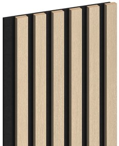 Mexen Lam-F, akustické stenové lamely 275 × 30 cm, plstený podklad 8 mm, technická dyha, dub pieskový, S105-275307-3015-001