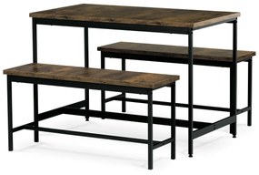 Jedálenský set s 2 lavicami OLD WOOD, 110 x 60 x75 cm