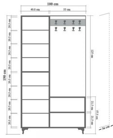 Predsieňová zostava Inci Sonoma Oak