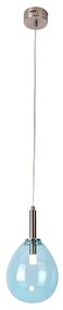 Modré LED závesné svietidlo so skleneným tienidlom Lukka – Candellux Lighting