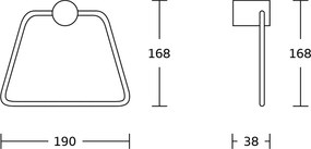 Mexen príslušenstvo, Aron držiak na uterák, čierna, 7088132-70