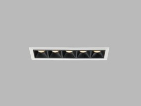 LED2 2250931DT Zapustené svietidlo LINEAR 5 LED 10W, 3000K, 1050lm, IP20, biela, TRIAC