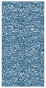 Tapeta - Grafické vlny, tmavo modré