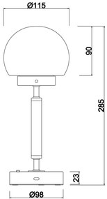 Globo 21033N - LED Nab. dot. stol. lampa HAKU LED/2,5W/5V 2700/4000/6500K matný