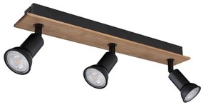 Globo 57998-3W - Bodové svietidlo DREW 3xGU10/35W/230V drevo/kov