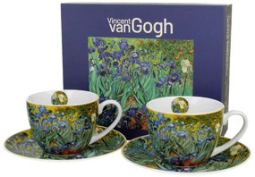 Porcelánová šálka s podšálkou Van Gogh Irises 250 ml sada 2ks