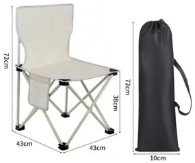 Skladacia rybárska stolička s praktickým puzdrom čierna