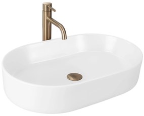 Rea Nadia, umývadlo na dosku 610x385x120 mm, biela matná, REA-U9657