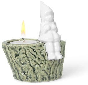 Vianočný svietnik z porcelánu a kameniny Kähler Design Christmas Tales, dĺžka 8,5 cm