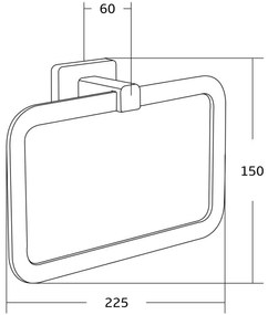 Mexen príslušenstvo, ASIS kúpeľkový držiak na uteráky, čierna, 7017632-70
