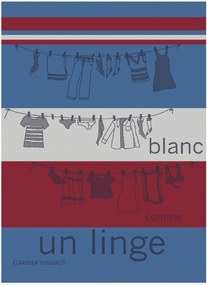 Žakárové kuchynské utierky Blanc Comme Un Linge Tricolore, 4 ks