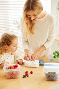 Špeciálny box na ovocie a zeleninu, s ventiláciou a filtrom, do chladničky, Fridge Fresh, 6,4 l - modrý