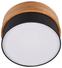 Stropné svietidlo v čierno-prírodnej farbe s textilným tienidlom Seasons – Trio