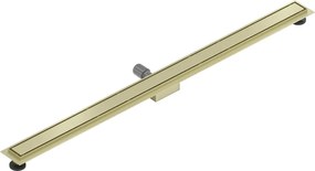 Mexen Flat, lineárny podlahový žľab 160 cm, zlatá matná, 1A10160