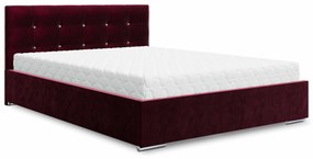 Manželská posteľ 160 cm Lonnie (bordová) (s roštom a úložným priestorom). Vlastná spoľahlivá doprava až k Vám domov. 1047088