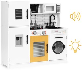 Veľká drevená kuchynka pre deti + zvuky a svetlá ECOTOYS