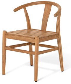 Dizajnová jedálenská stolička z tíkového dreva