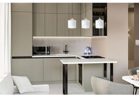 Závesné svietidlo Riffle Square, 3x biele sklenené tienidlo, b/g