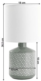 Stolná lampa, biela/sivá, OFRED