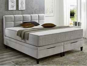 Posteľ boxspring Wien 180x200 cm, svetlo šedá látka%