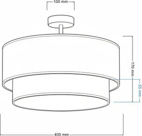 Brilagi - LED prisadený luster BOHO ECO 1xE27/10W/230V priemer 40 cm krémová